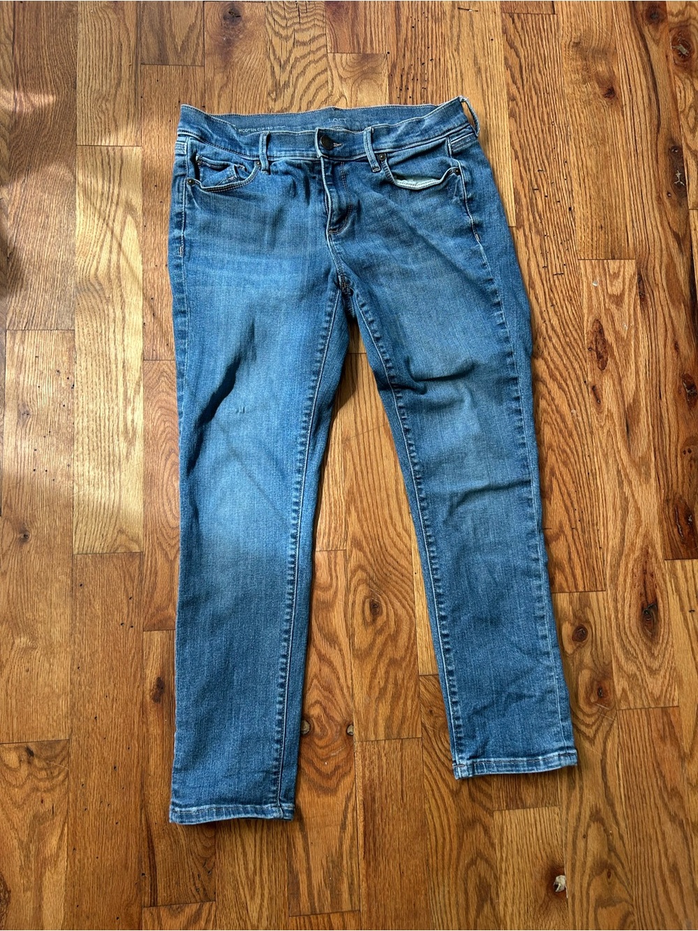 Loft Modern Cuffed Crop Denim Jeans